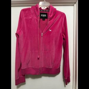 PINK - velour jacket, gently used, excellent condition